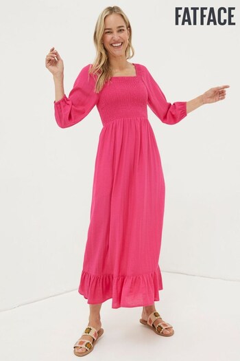 FatFace Pink Adele Midi Dress Blau (147967) | £69