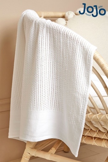 Baby Boys 0mths- 2yrs White Woven Cellular Blanket (148270) | £18