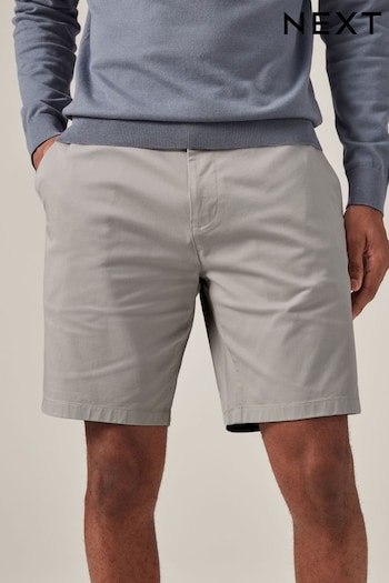 Light Grey Slim Stretch Chinos Shorts (148791) | £19