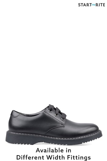 Start-Rite Impact Lace Up Black Leather School Shoes Wide Fit (149406) | £60