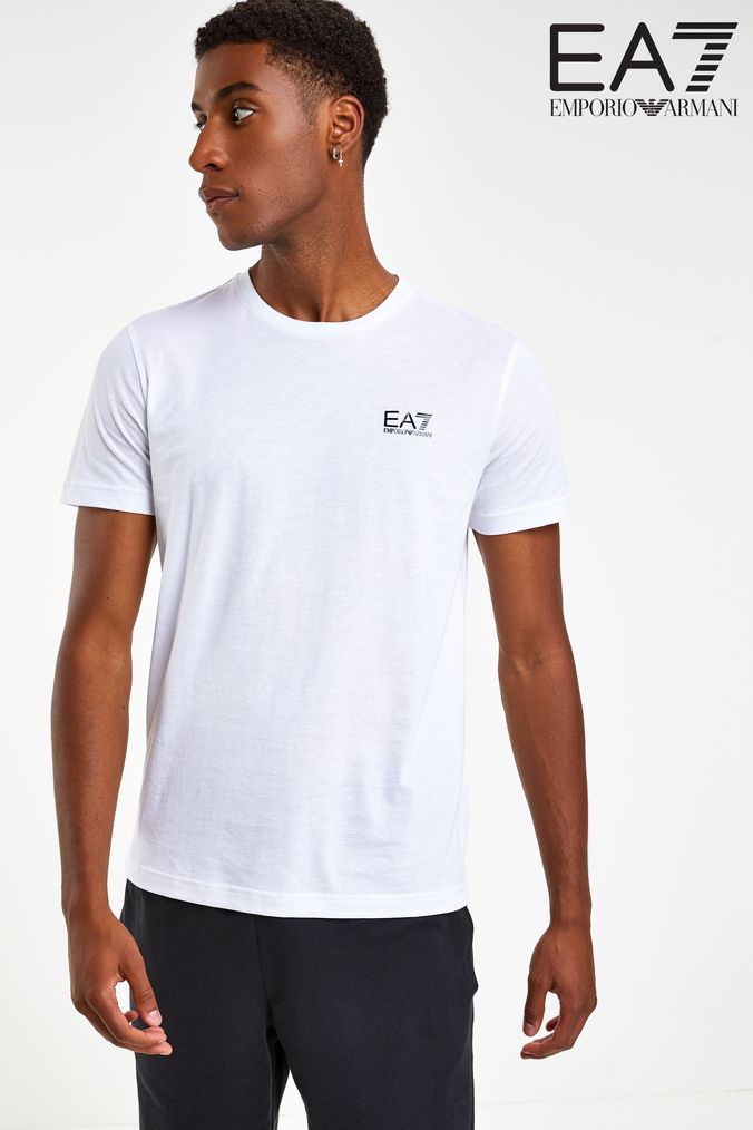 Mens white ea7 new arrivals t shirt