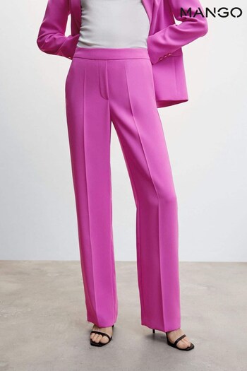 Mango Purple Elastic Waist Suit Trousers (150196) | £50