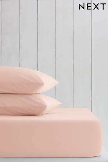 Pink Blush Cotton Rich Fitted Sheet (150263) | £10 - £16