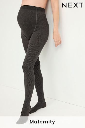 Black Maternity Cable Knit Tights (150519) | £12