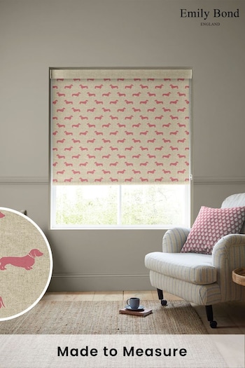 Emily Bond Raspberry Peggy Made to Measure Roller Blinds (151116) | £58
