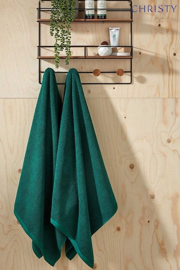 Christy Green Brixton - 600 GSM Cotton Textured Bath Towel (151552) | £23 - £35