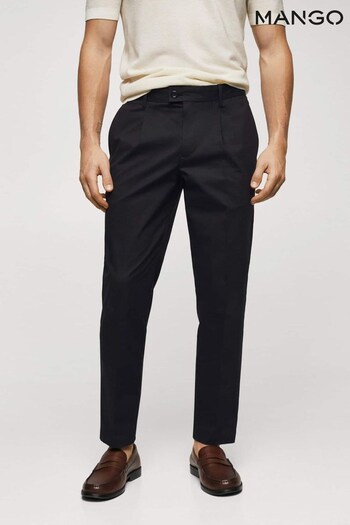 Mango Cotton Pleated Trousers (151554) | £50
