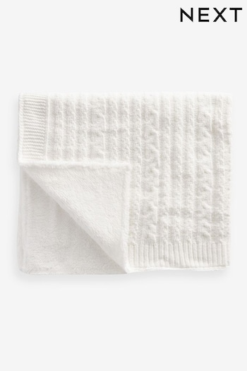 White Baby Knitted Blanket (151598) | £20