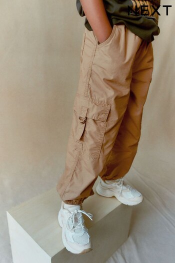 Tan Brown Jersey Lined Parachute Cargo Plus Trousers (3-16yrs) (151660) | £19 - £24