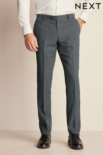 Grey Slim Fit Trimmed Texture Suit Trousers (151691) | £45