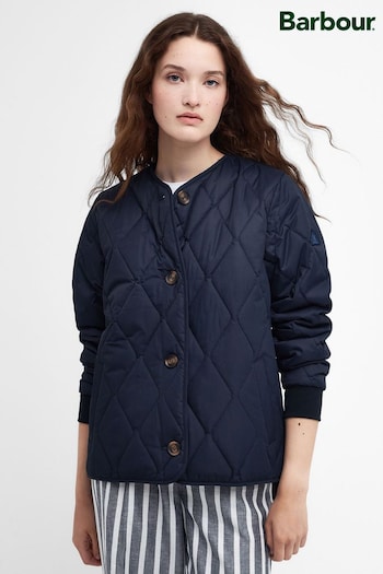Barbour® Navy Coastal Bickland Diamond Quilted Jacket (151955) | £169