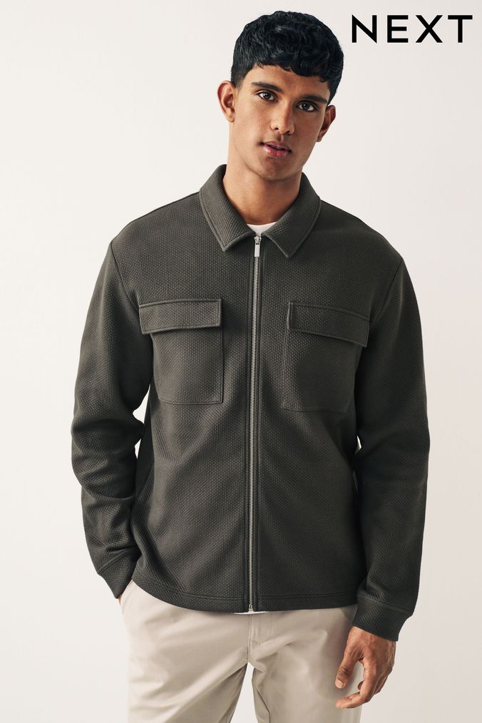 Grey shacket mens best sale