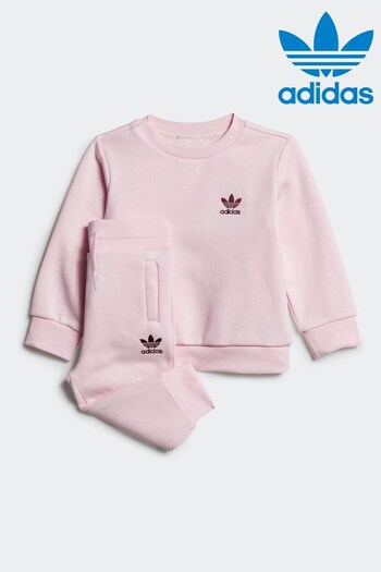 adidas Originals Infant Junior Pink Crew Set (152191) | £33