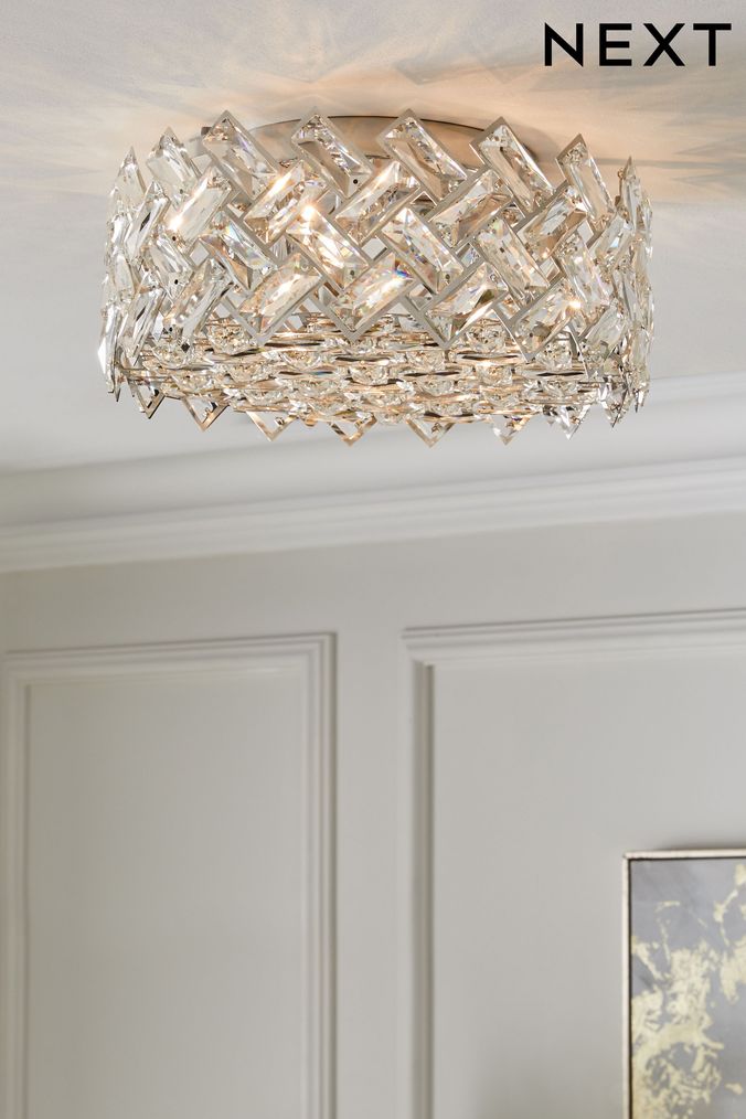 Buy Chrome Flush Ceiling Lights Homeware Lighting Online Next UK