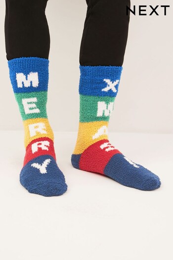 Christmas Pattern 2 Pack Cosy Bed Socks (152398) | £9