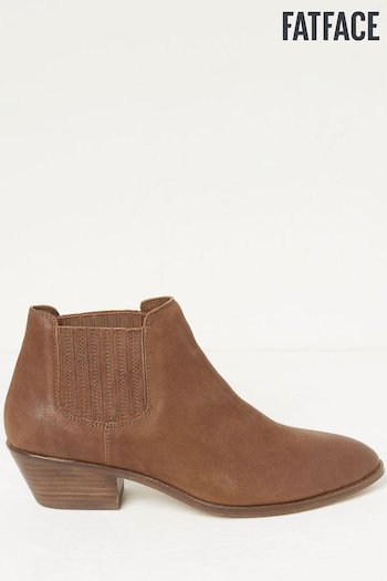 FatFace Brown Ava Western Ankle Boots (152493) | £75