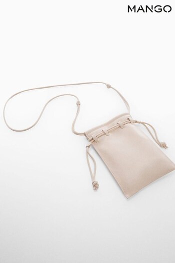 Mango White Mini Leather Bucket Tommy Bag (152578) | £36