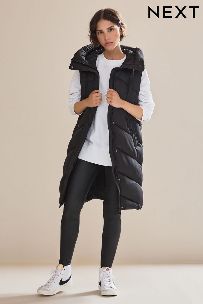 Womens long hotsell gilet uk