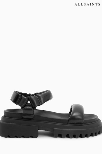 AllSaints Helium Black Sandals (152788) | £199