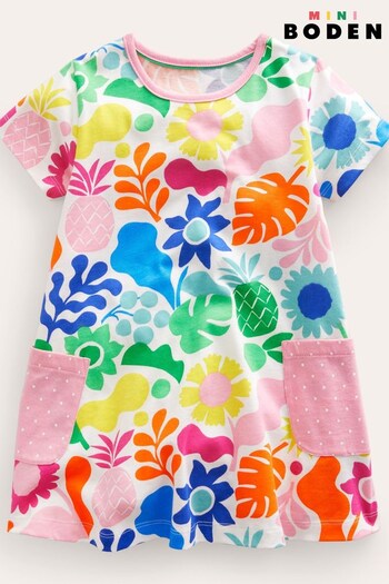 Boden Pink Short Sleeved Printed Tunic (152915) | £21 - £23