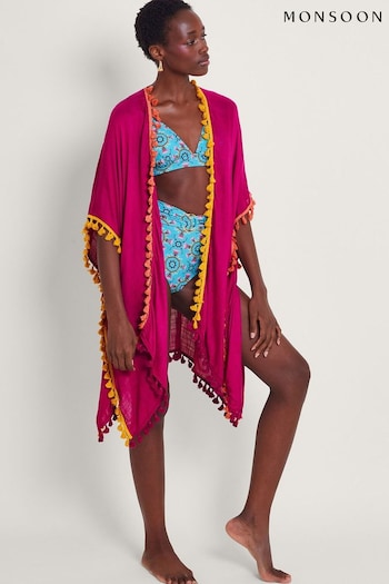 Monsoon Pink Contrast Tassel Cover-Up (152995) | £39