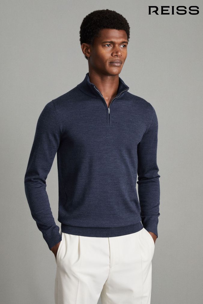 Mens Merino Wool Jumpers Plain Stripe Jumpers Next Official Site