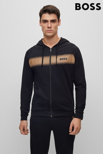 BOSS Black Spray Logo Tracksuit Zip Throught Hoodie (153722) | £99