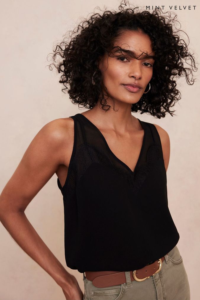 Buy Vests Mint Velvet V Neck Tops Online Next UK