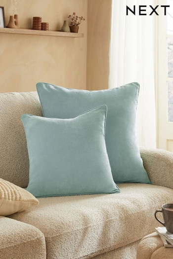 Teal Blue 59 x 59cm Soft Velour Cushion (153919) | £18