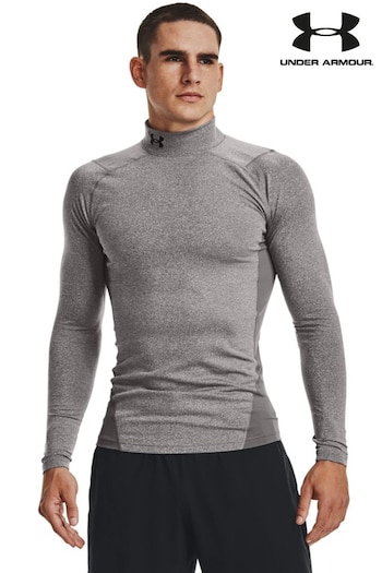 Under Armour Charcoal Grey Under Armour Charcoal Grey Coldgear Mock Neck Base Layer (154009) | £50