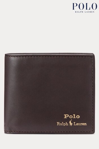 Polo Ralph Lauren Dark Brown Leather Billfold Logo Wallet (154030) | £85