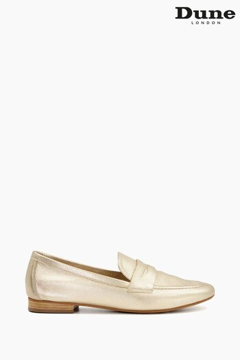 Dune London Gold Gianetta Soft Padded Loafers (154315) | £85