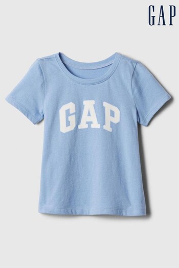 Gap Blue Logo Short Sleeve Crew Neck T-Shirt (Newborn-5yrs) (154548) | £8