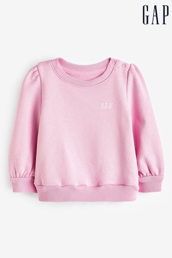 Gap Pink Logo Long Sleeve Baby Crew Neck Sweatshirt (6mths-5yrs) (154658) | £20