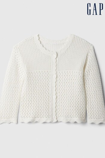 Gap White Crochet Cardigan (154671) | £20