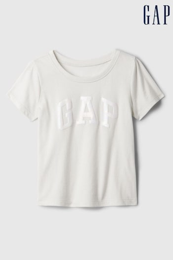 Gap White Crew Neck Short Sleeve Logo T-Shirt (Newborn-5yrs) (154711) | £8