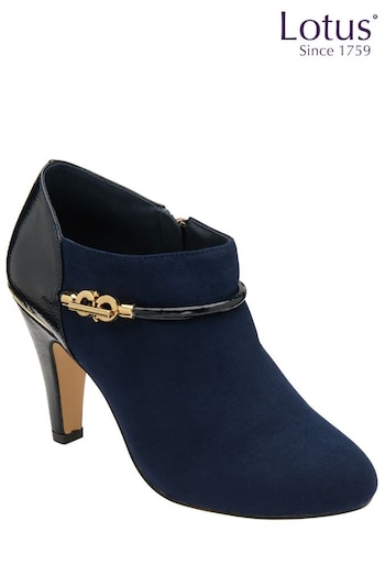 Lotus Navy Blue Zip-Up boot Shoes Boots (154812) | £65
