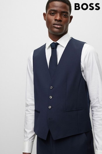 BOSS Blue Jasper Wool Mix Waistcoat (155286) | £119