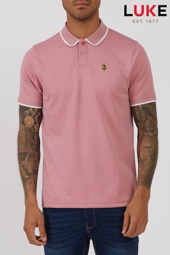 Luke 1977 Pink Essentials Meadtastic Vintage Polo Shirt (155298) | £55