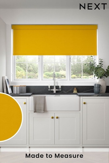 Ochre Yellow Glow Made to Measure Blackout Roller Blind (155491) | £55