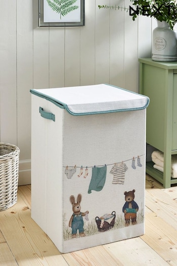 Cream Bertie Bear and Rosie Rabbit Laundry Basket (155579) | £20