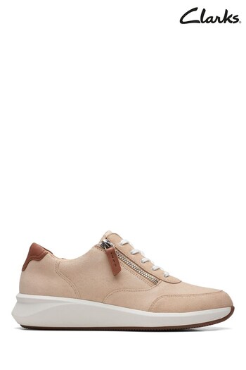 Clarks Brown Un Rio Zip Shoes (155638) | £80