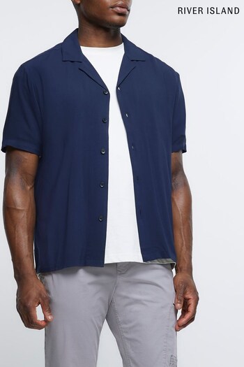 River Island Blue Viscose Shirt (155744) | £20