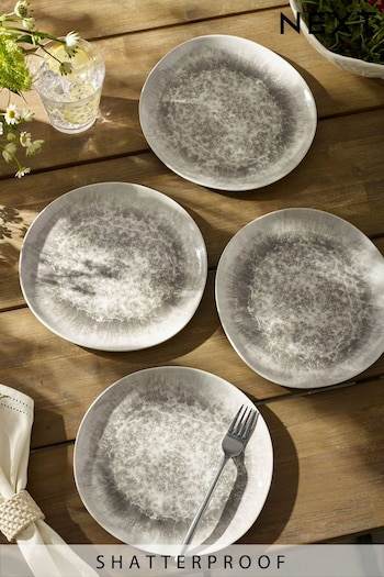 Natural Country Glazed Dinnerware Set of 4 Side Plates (155894) | £18