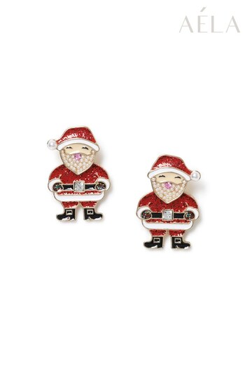 Aela Red Xmas Santa Articulated Drop Earrings (156224) | £10