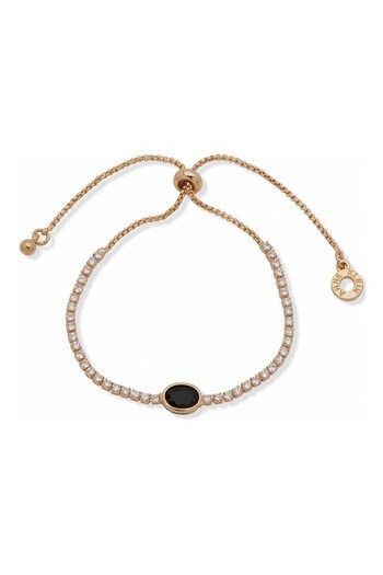 Anne Klein Jewellery Ladies Gold Tone Stone Slider Bracelet (156334) | £32