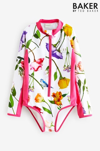 Baker by Ted Baker Floral Sunsafe White Swimsuit (156371) | £30 - £35