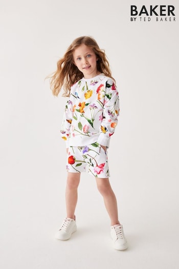Baker by Ted Baker Floral White Sweater And Shorts Set (156377) | £34 - £42