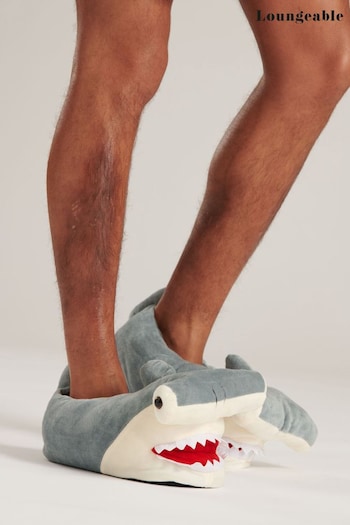 Loungeable Grey Hammerhead Shark 3D Slippers (156516) | £24