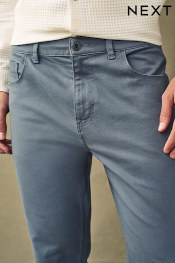 Light Blue Slim Soft Touch 5 Pocket Jean Style Trousers Men (156528) | £28